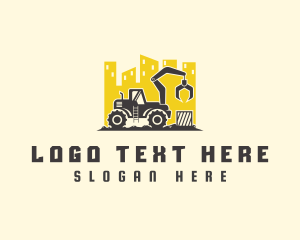 Construction - City Building Heavy Equipment logo design