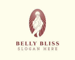 Nude Pregnant Woman logo design