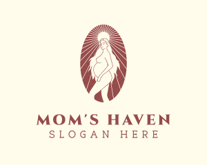 Nude Pregnant Woman logo design