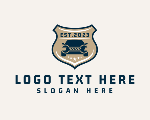 Sedan - Car Repair Shield logo design