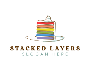 Rainbow Cake Bakery logo design