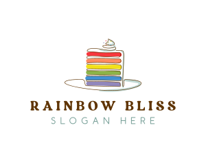 Rainbow Cake Bakery logo design