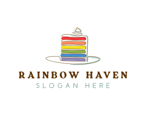 Rainbow Cake Bakery logo design