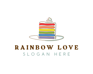 Rainbow Cake Bakery logo design