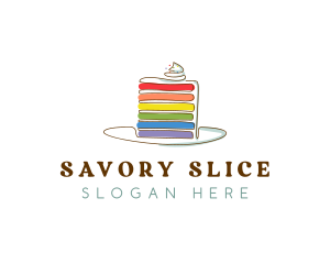 Rainbow Cake Bakery logo design