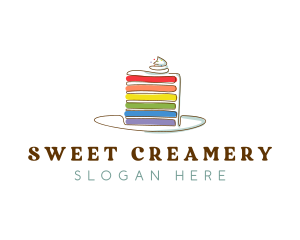 Rainbow Cake Bakery logo design