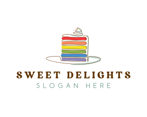 Rainbow Cake Bakery logo design