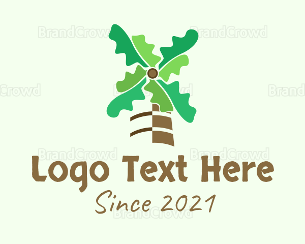 Tropical Coconut Tree Logo