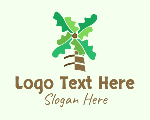 Tropical Coconut Tree Logo