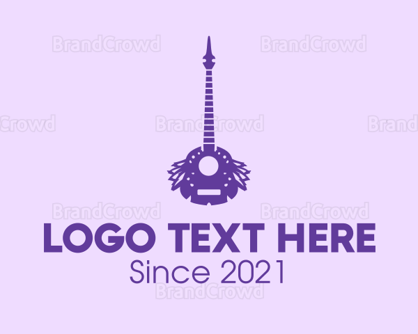 Purple Guitar Feathers Logo