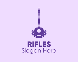 Purple Guitar Feathers Logo