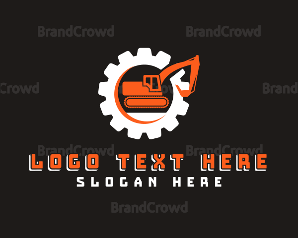 Construction Excavator Builder Logo