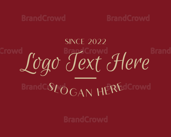 Golden Cursive Wordmark Logo