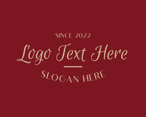 Yoga - Golden Cursive Wordmark logo design