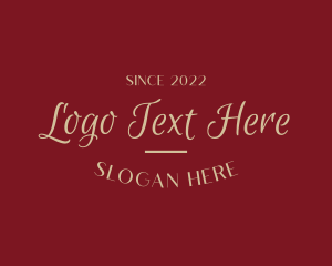 Golden Cursive Wordmark Logo