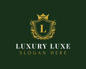 Luxury Shield Crown logo design