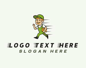 Mascot - Delivery Man Import Courier logo design