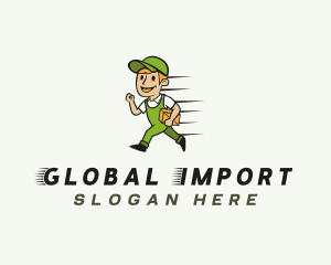 Import - Delivery Man Import Courier logo design