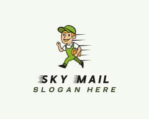 Delivery Man Courier logo design