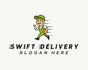 Courier - Delivery Man Import Courier logo design