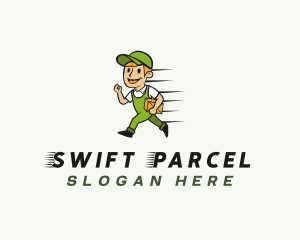 Parcel - Delivery Man Import Courier logo design