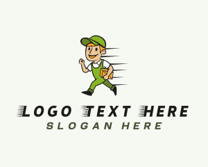 Package - Delivery Man Courier logo design