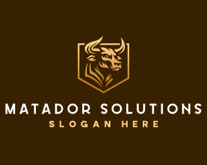 Matador - Animal Bull Shield logo design
