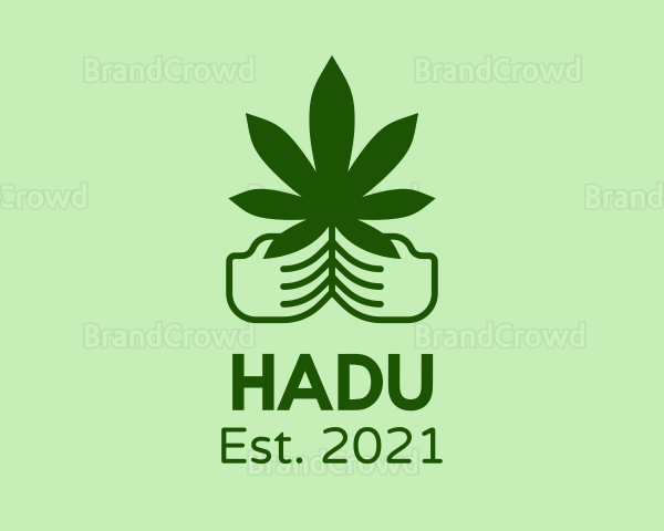 Marijuana Farmer Hand Logo