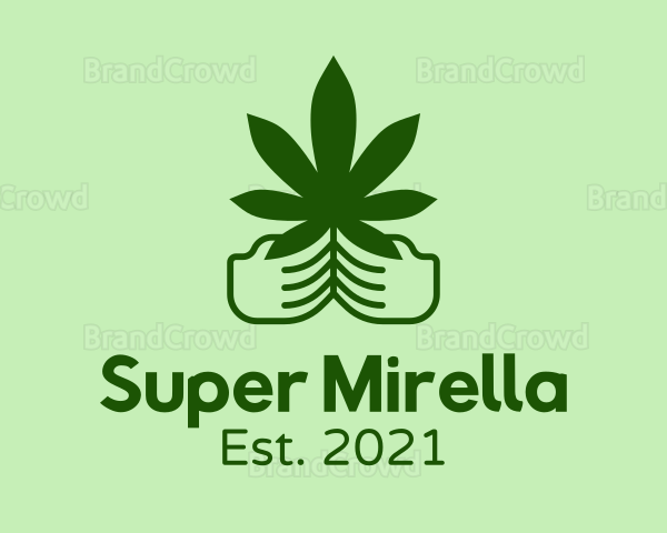 Marijuana Farmer Hand Logo