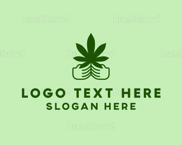 Marijuana Farmer Hand Logo