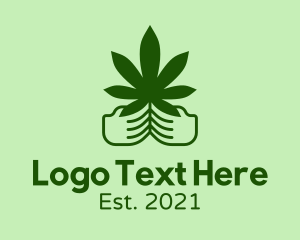 Weed - Marijuana Farmer Hand logo design