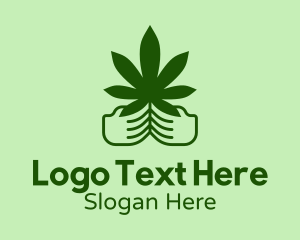 Marijuana Farmer Hand  Logo