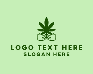 Alternative Medicine - Marijuana Farmer Hand logo design