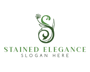 Natural Feminine Letter S logo design