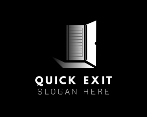 Exit - Dark House Door logo design