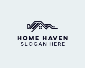 Roofing Residential Home logo design