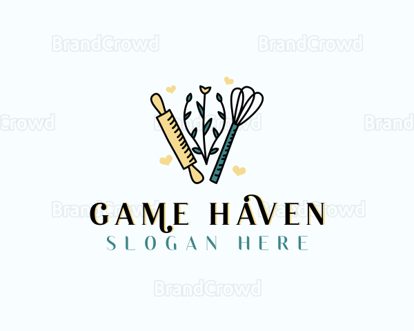 Baker Rolling Pin Whisk Logo