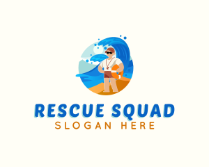 Rescue - Lifeguard Beach Floater logo design