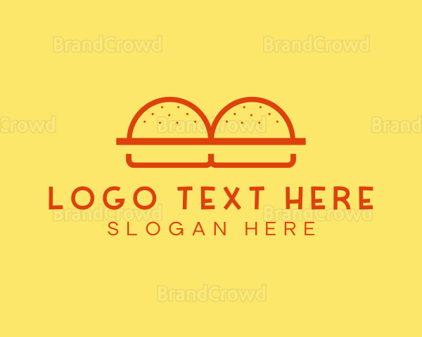 Minimalist Burger Buns Diner Logo