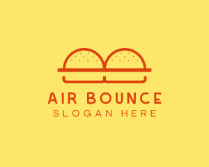 Minimalist Burger Buns Diner logo design