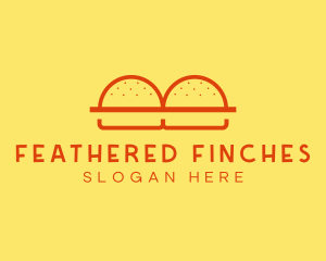 Minimalist Burger Buns Diner logo design