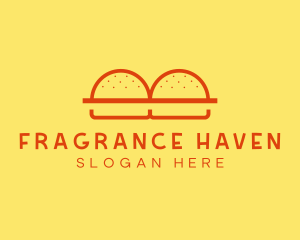 Minimalist Burger Buns Diner logo design