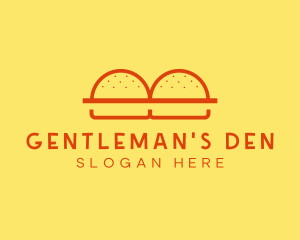 Minimalist Burger Buns Diner logo design