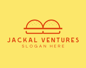 Minimalist Burger Buns Diner logo design