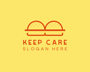 Minimalist Burger Buns Diner logo design