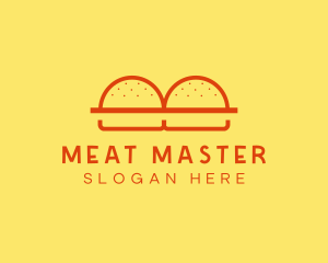 Minimalist Burger Buns Diner logo design