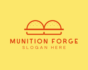 Minimalist Burger Buns Diner logo design