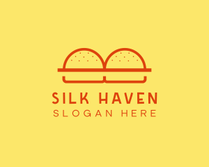 Minimalist Burger Buns Diner logo design