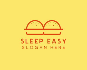 Minimalist Burger Buns Diner logo design