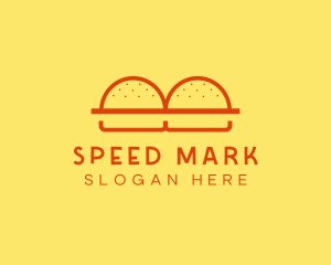 Minimalist Burger Buns Diner logo design